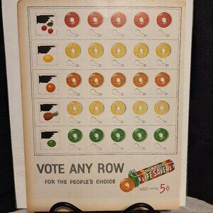 Life Saver Vintage Advertising - 1956 - Voting Advertising.
